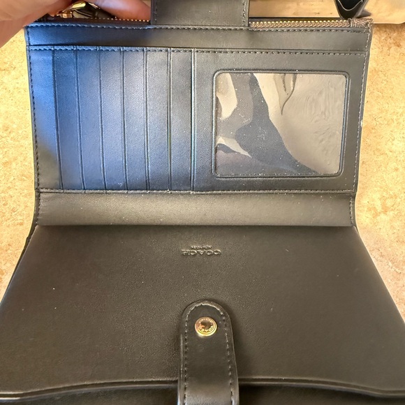 Coach Black and Brown Signature Wristlet - Picture 2 of 5
